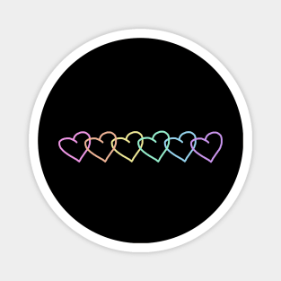 Pride hearts (Pastel) Magnet